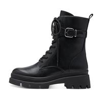 Schnürstiefelette TAMARIS Gr. 36, schwarz Damen Schuhe Reißverschlussstiefeletten mit trendiger Schmuckapplikation (84995035-36)