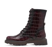 Tamaris Damenschuhe Schnürstiefeletten BORDEAUX CROCO BORDEAUX CROCO - Gr. - 40