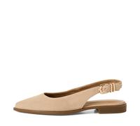 Tamaris Damen Sling-Pumps Suede Beige flach Größe 39