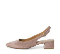 Tamaris Damen Sling Pump mit Blockabsatz Leder, beige, 39 EU
