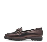 Tamaris Damen Klassische Ballerinas, Frauen Flats,TOUCHit-Fußbett,Slip-ons,klassisch elegant,Ballerinen,Pumps,Halbschuhe,Slipper,Mocca Metall.,37 EU