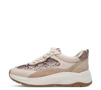 Tamaris Damenschuhe Sportliche Schnürer BEIGE SNAKE BEIGE SNAKE - Gr. - 37