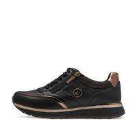 Tamaris Damenschuhe Sportliche Schnürer BLACK/COPPER BLACK/COPPER - Gr. - 36