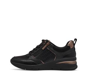 Tamaris Damenschuhe Sportliche Schnürer BLACK/COPPER BLACK/COPPER - Gr. - 39