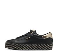 Tamaris Damen-Schnürer BLACK/GOLD Größe 37