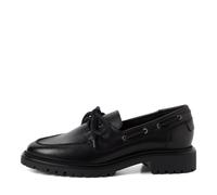 Tamaris Damenschuhe Sportliche Schnürer BLACK LEATHER BLACK LEATHER - Gr. - 38