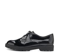 Tamaris Damenschuhe Sportliche Schnürer BLACK PATENT STRUCTURE BLACK PATENT STRUCTURE - Gr. - 37