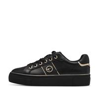 Tamaris Damenschuhe Sportliche Schnürer BLACK UNI BLACK UNI - Gr. - 40