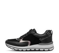 Tamaris Damenschuhe Sportliche Schnürer BLACK/ZEBRA BLACK - Gr. - 41