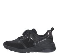 Tamaris Damenschuhe Sportliche Schnürer BLK/PEWTER UNI PEWTER UNI - Gr. - 40