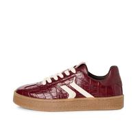 Tamaris Damenschuhe Sportliche Schnürer BORDEAUX CROCO BORDEAUX CROCO - Gr. - 39