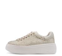 Tamaris Schuhe Plateau Sneaker beige Strass 23795 - Größe 41