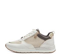 Tamaris Damen Sneaker Synthetik, beige, 38 EU