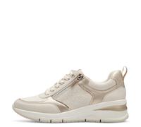 Tamaris Damenschuhe Sportliche Schnürer IVORY COMB IVORY COMB - Gr. - 40