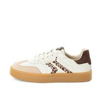 Tamaris Damenschuhe Sportliche Schnürer IVORY/LEOPARD IVORY - Gr. - 36