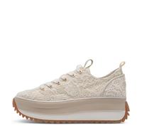 Tamaris Damenschuhe Sportliche Schnürer IVORY MACRAMEE IVORY MACRAMEE - Gr. - 39