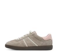 Tamaris Plateausneaker Damen Lederimitat/Veloursleder Taupe/Rose Größe 40