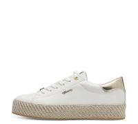 Tamaris Damenschuhe Sportliche Schnürer WHITE/GOLD WHITE/GOLD - Gr. - 42