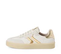 Tamaris Damen Low-Top Sneaker 23723 – Wechselfußbett, Touch-it – White/LT.Gold Gr. 41