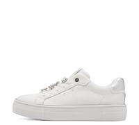 Tamaris Damenschuhe Sportliche Schnürer WHITE/SILVER WHITE/SILVER - Gr. - 37