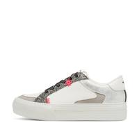 Tamaris Damen-Schnürer Sneaker 23789 Weiß/Silber Größe 39