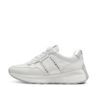 Tamaris Damen Sneaker Low Leder; White/weiß; 37 EU