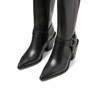 Damen-Stiefel BLACK LEATHER - Gr. - 37