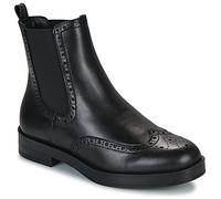 Chelseaboots TAMARIS, Damen, Gr. 38, schwarz, Leder, Schuhe, Blockabsatz, Stiefelette, Businessschuh mit eleganter Lyralochung (91474941-38) schwarz