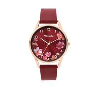 Tamaris Quarzuhr Damenuhr 35364614-0 Silikonarmband, analog, weinrot