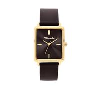 Tamaris Armbanduhr The Silicon Square – Quarzuhr Damen, Silikonarmband, dunkelbraun