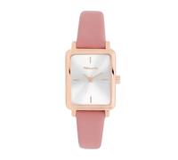 Tamaris Damenuhr - Elegante Damen Armbanduhr mit schmalem Lederarmband - Roségold und Rosé