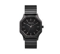 Tamaris Damenuhr Sparkling Octavia – Zirkonia, selbstkürzbares Metallband, 3 ATM – Schwarz