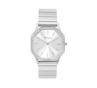 Tamaris Armbanduhr Sparkling Octavia – Damenuhr mit Zirkonia, Edelstahlband, 3 ATM, silberfarben