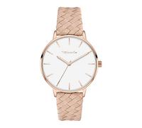 Tamaris Damenuhr mit Lederband - Runde schlichte Armbanduhr für Damen 36 mm - Armbanduhr in verschiedenen Farben