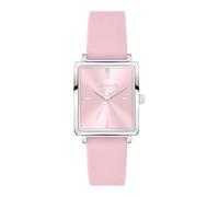 Tamaris Damenuhr - Rund - Silber - 30 mm - Elegante Damenuhr aus Metall mit Quarzwerk am Silikonband - Analoge Armbanduhr - 3 ATM wasserdicht - Kratzfest