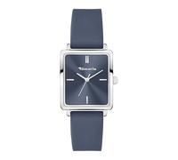 Tamaris Damenuhr - Rund - Silber - 30 mm - Elegante Damenuhr aus Metall mit Quarzwerk am Silikonband - Analoge Armbanduhr - 3 ATM wasserdicht - Kratzfest