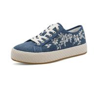 Tamaris Espadrilles Schnürschuhe für Damen, blau, Größe 38 EU