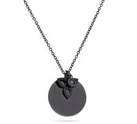 Tamaris Flower Necklace - schwarz - Halskette mit Plättchen- und Blütenanhängern aus Edelstahl