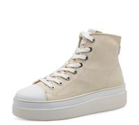 Tamaris Damen Sneaker High Textile Vegan; Ivory/beige; 40