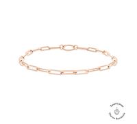 Tamaris Anklet - Elegantes Fußkettchen aus poliertem Edelstahl - IP Roségold - Gliederkette verstellbar bis 25 cm - wasserfest & hautfreundlich
