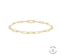 Tamaris Anklet - Elegantes Fußkettchen aus poliertem Edelstahl - IP Gold - Gliederkette verstellbar bis 25 cm - wasserfest & hautfreundlich