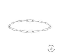 Tamaris Anklet - Elegantes Fußkettchen aus poliertem Edelstahl - Silber - Gliederkette verstellbar bis 25 cm - wasserfest & hautfreundlich