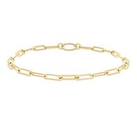 Tamaris Anklet - Elegantes Fußkettchen aus poliertem Edelstahl - IP Gold - Gliederkette verstellbar bis 25 cm - wasserfest & hautfreundlich