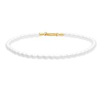 Tamaris Charms Collection aus Edelstahl für Damen- Perlen Fußkette - kombinierbar & individualisierbar mit den passenden Charm Sets