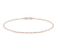 Tamaris Anklet - Elegantes Fußkettchen aus poliertem Edelstahl - IP Roségold - Lip Chain verstellbar bis 25 cm - wasserfest & hautfreundlich