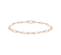 Tamaris Anklet - Elegantes Fußkettchen aus poliertem Edelstahl - IP Roségold - Gliederkette verstellbar bis 25 cm - wasserfest & hautfreundlich