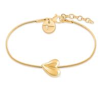 Tamaris Armband Organic Heart TJ-0741-B-21 aus Edelstahl, organisches Herzmotiv, Gold, Damen