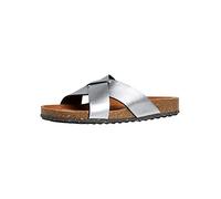 Tamaris Greenstep Damen Pantoletten Silber, Schuhgröße:EUR 37