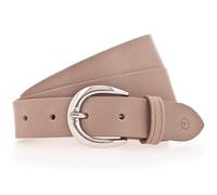 Ledergürtel TAMARIS, Damen, Gr. 75, grau (taupe), Rindsleder, unifarben, Basic,casual,klassisch,modisch, Gürtel, mit glänzender silberfarbener Schließe (64876759-75) taupe