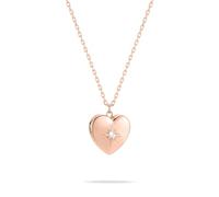 Tamaris Halskette für Damen – Herz-Amulett aus Edelstahl, wasserfest – großes Herz Roségold